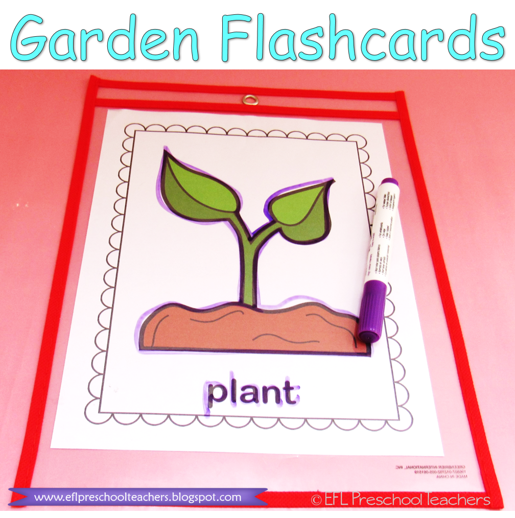 ESL/EFL Preschool Teachers Garden Unit Flashcards for the Kindergarten