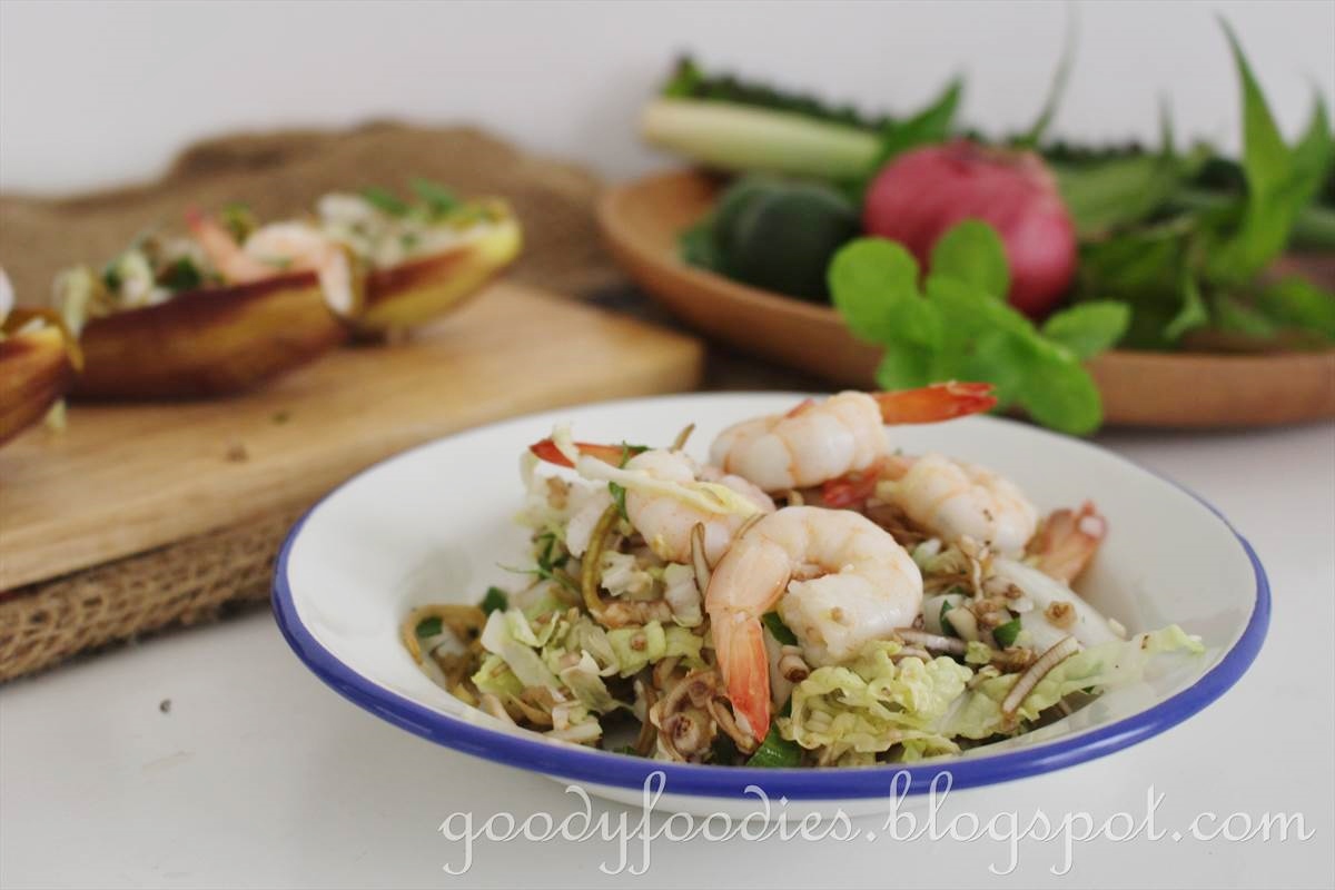GoodyFoodies Recipe Banana Blossom Salad with Prawns
