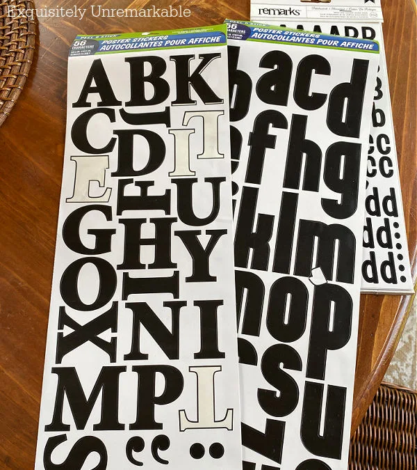 Dollar Tree Sticker Letters