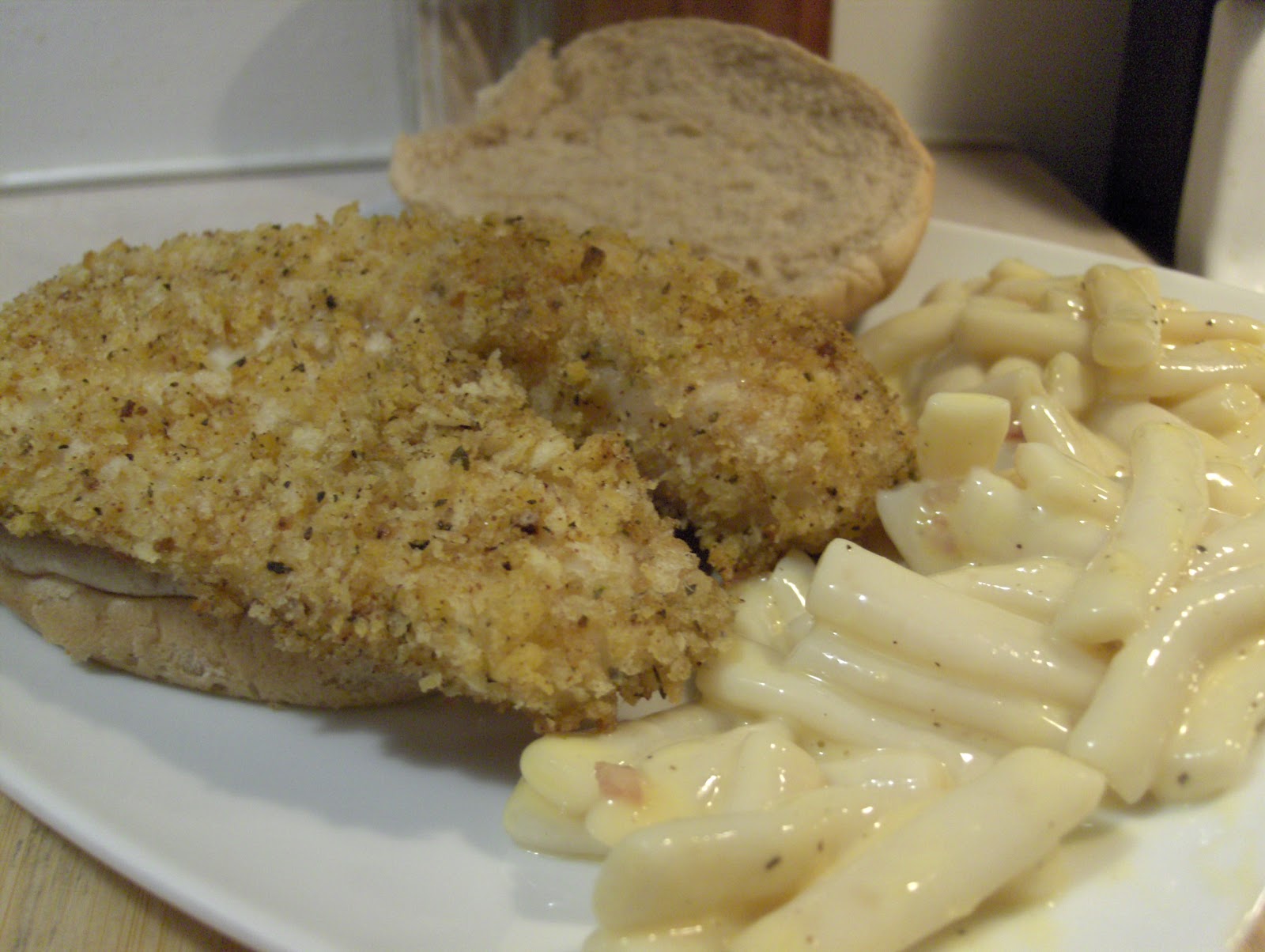Diab2Cook Baked Tilapia Sandwich w/ Tofu Mac & Cheese