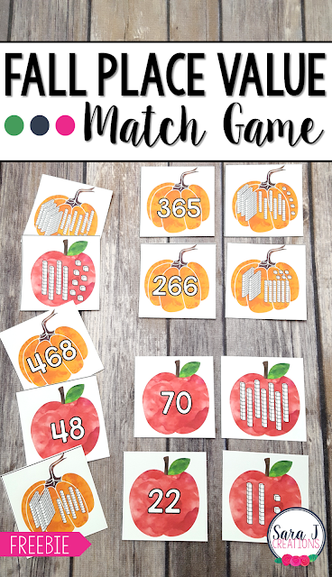 Practice place value with this free matching game.