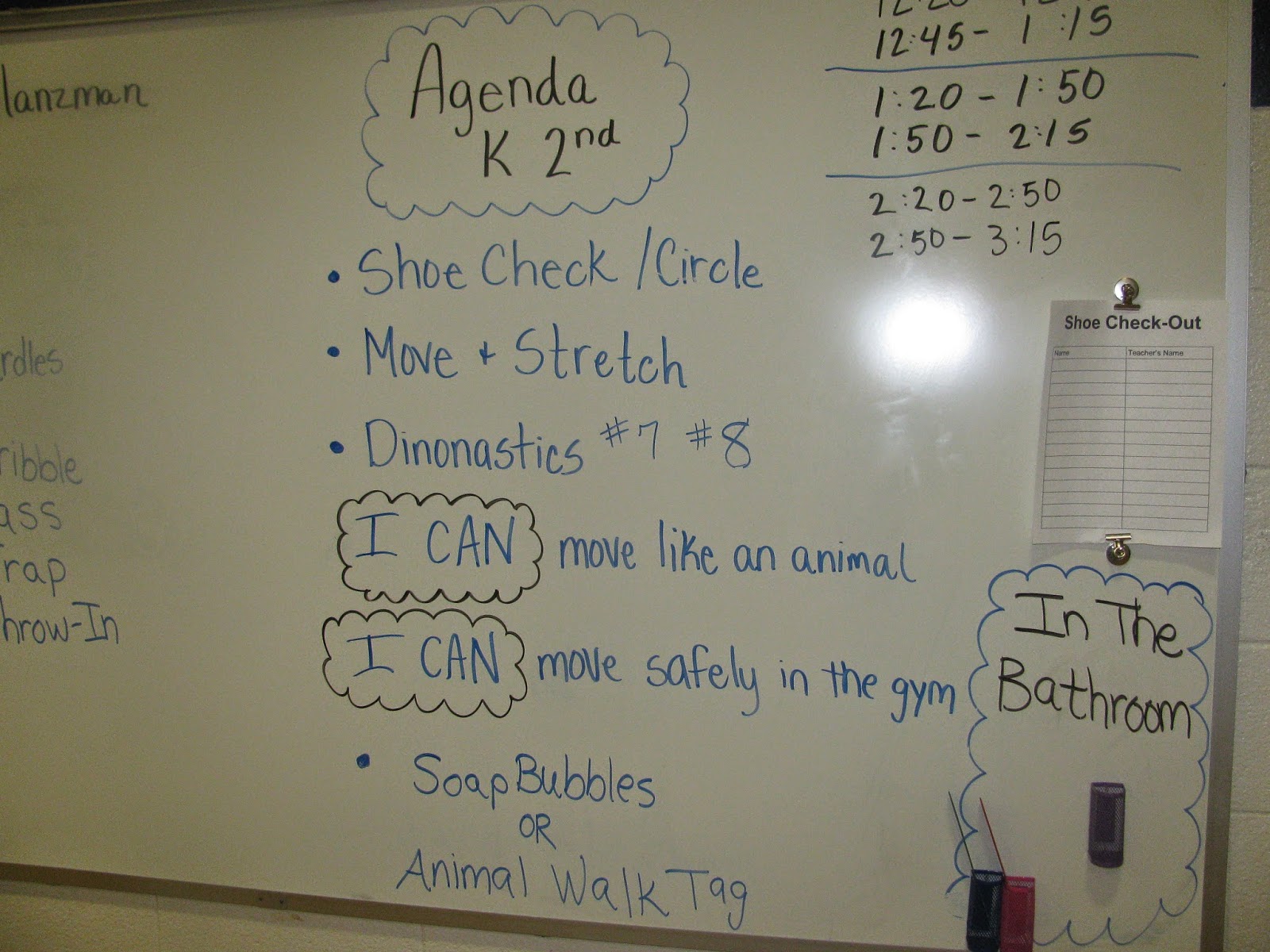 Sideline Worksheet For Kindergarten Pe