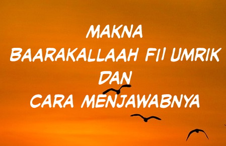 Jawaban Barakallah Fii Umrik Serta Artinya - Koesrow