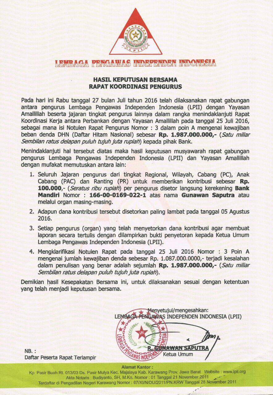 Kupas Amalillah Uang Yayasan Amalillah Bukan Lagi Isu Semata