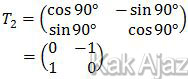Matriks rotasi 90 berlawanan arah jarum jam, UN 2019 matematika no. 27