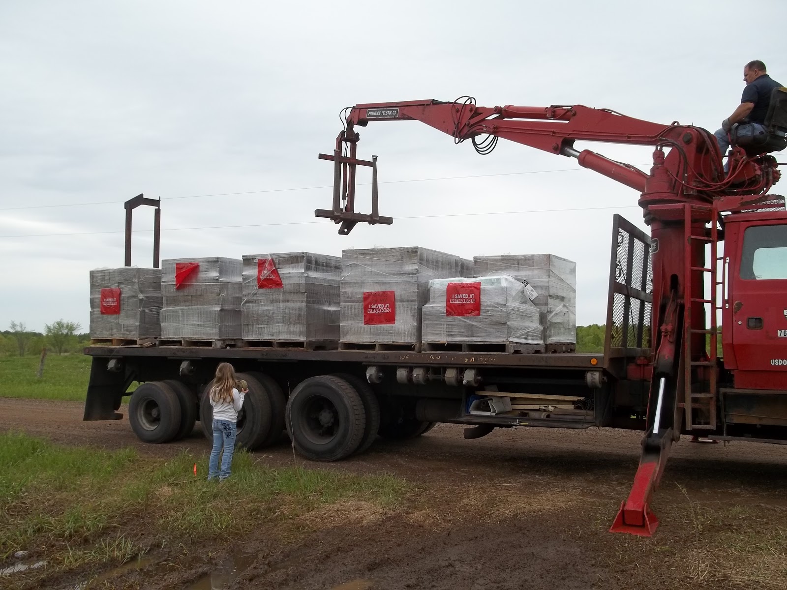 A Less Stress Life First delivery of cement blocks