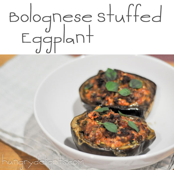 Hungry Delights Hungry Recipe Bolognese Stuffed Eggplant