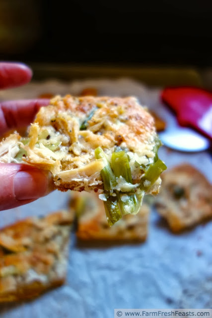 White Chicken Leek Pizza on Sweet Potato Crust | Farm Fresh Feasts