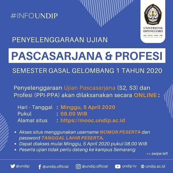 Pendaftaran s2 undip 2021