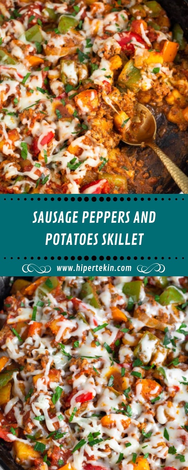 SAUSAGE PEPPERS AND POTATOES SKILLET