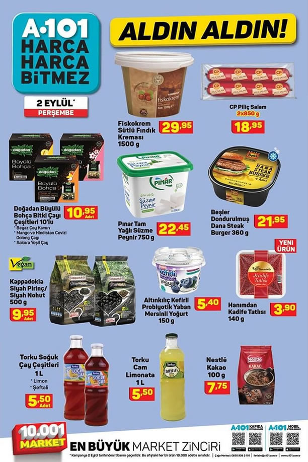 2 Eylül A101 Market Aktüel Ürünleri ve İndirimleri Yeni