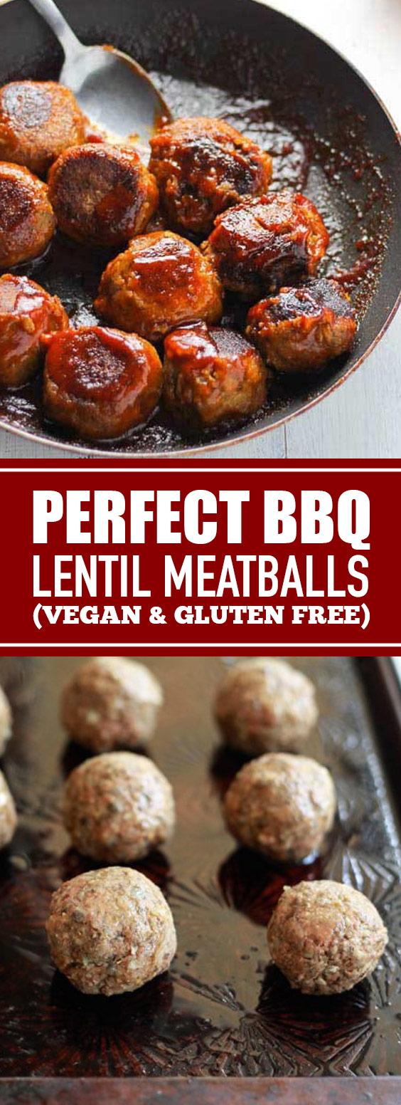 Perfect BBQ Lentil Meatballs (Vegan Gluten Free) meatballs vegan