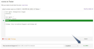 Test your robots.txt file Step3 Test your robots.txt file Step3