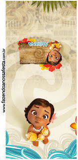 Moana Baby Free Printable  Labels.