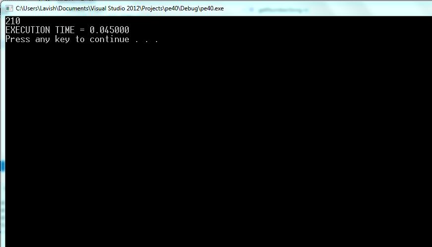 CODING CLUB: PROJECT EULER SOLUTION # 40