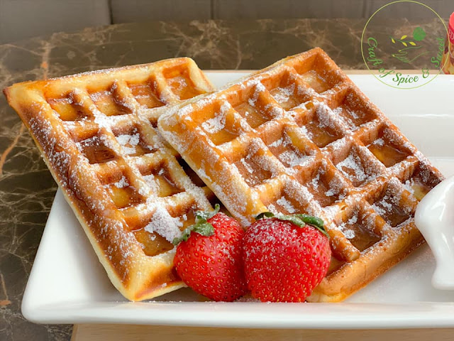 කන්ඩෙන්ස්ඩ් මිල්ක් වෝෆල්ස්  (Condensed Milk Waffles) - Your Choice Way