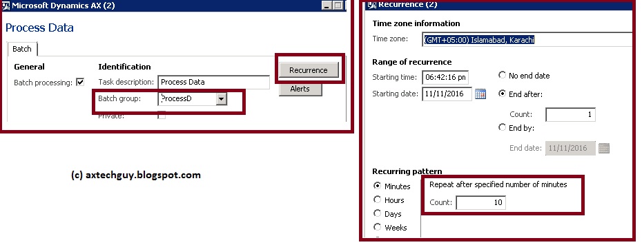 Dynamics AX/D365 FinOps Technical Blog: Batch jobs in AX 2012