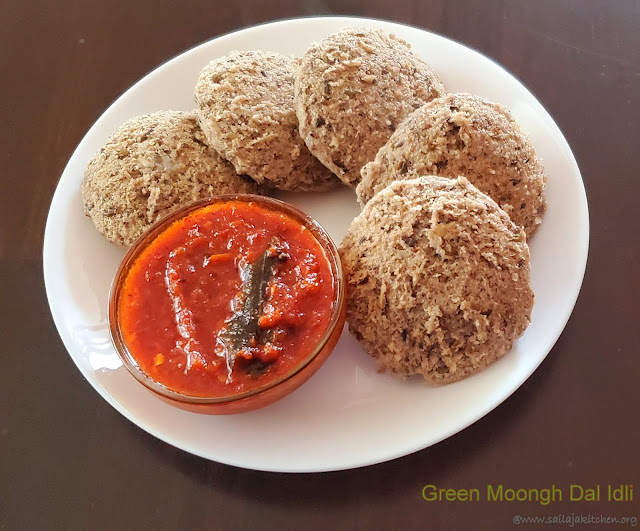 images of Green Moong Dal Idli / Green Gram Idli / Pasi Payaru Idli