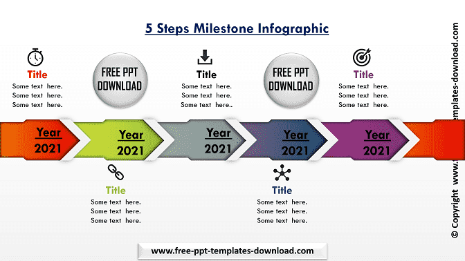 5 Steps Milestone Beautiful Infographics Template Download