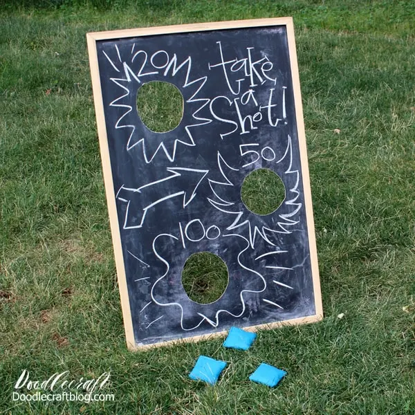 Bean Bag Toss Chalkboard Upcycle DIY