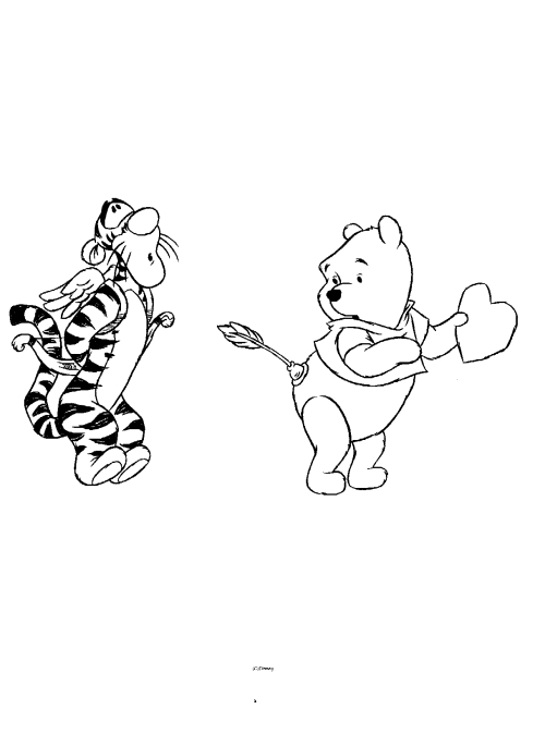valentine tigger coloring pages - photo #18