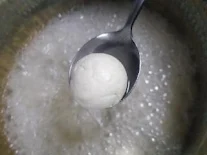 Checking rasgulla if cooked for rasgulla recipe