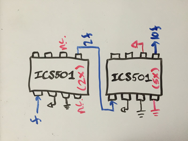 HomeMade DIY HowTo Make ICS501 PLL Clock Multiplier Frequency