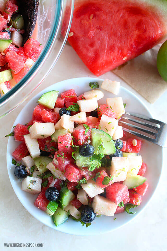 Top 10 Most Popular Recipes On The Rising Spoon in 2017: Watermelon, Cucumber & Jicama Salad