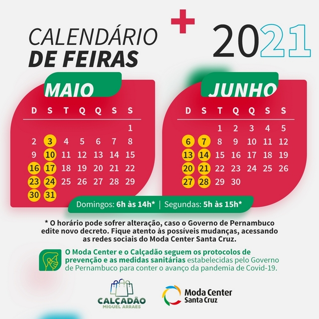 Calendário de feiras para a primeira alta temporada 2021 no Moda Center