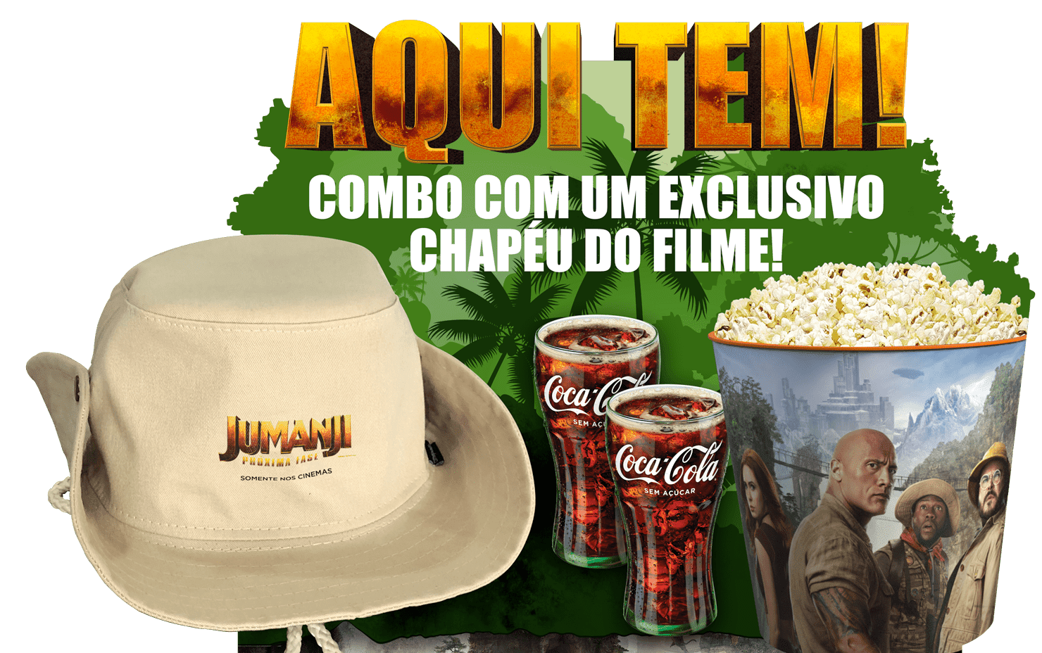 Jumanji - Próxima Fase Combo exclusivo Cinépolis “JUMANJI - PRÓXIMA FASE” GANHA COMBO TEMATIZADO PELA CINÉPOLIS