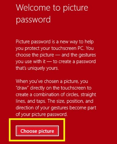 Password immagine in Windows 10