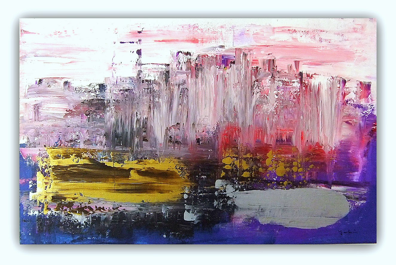 Quadro Astratto Strutturato Dipinto A Mano – Blu Scuro E Argento, Tela Moderna 120x60 Cm, Incorniciata Pronta Da Appendere - 2
