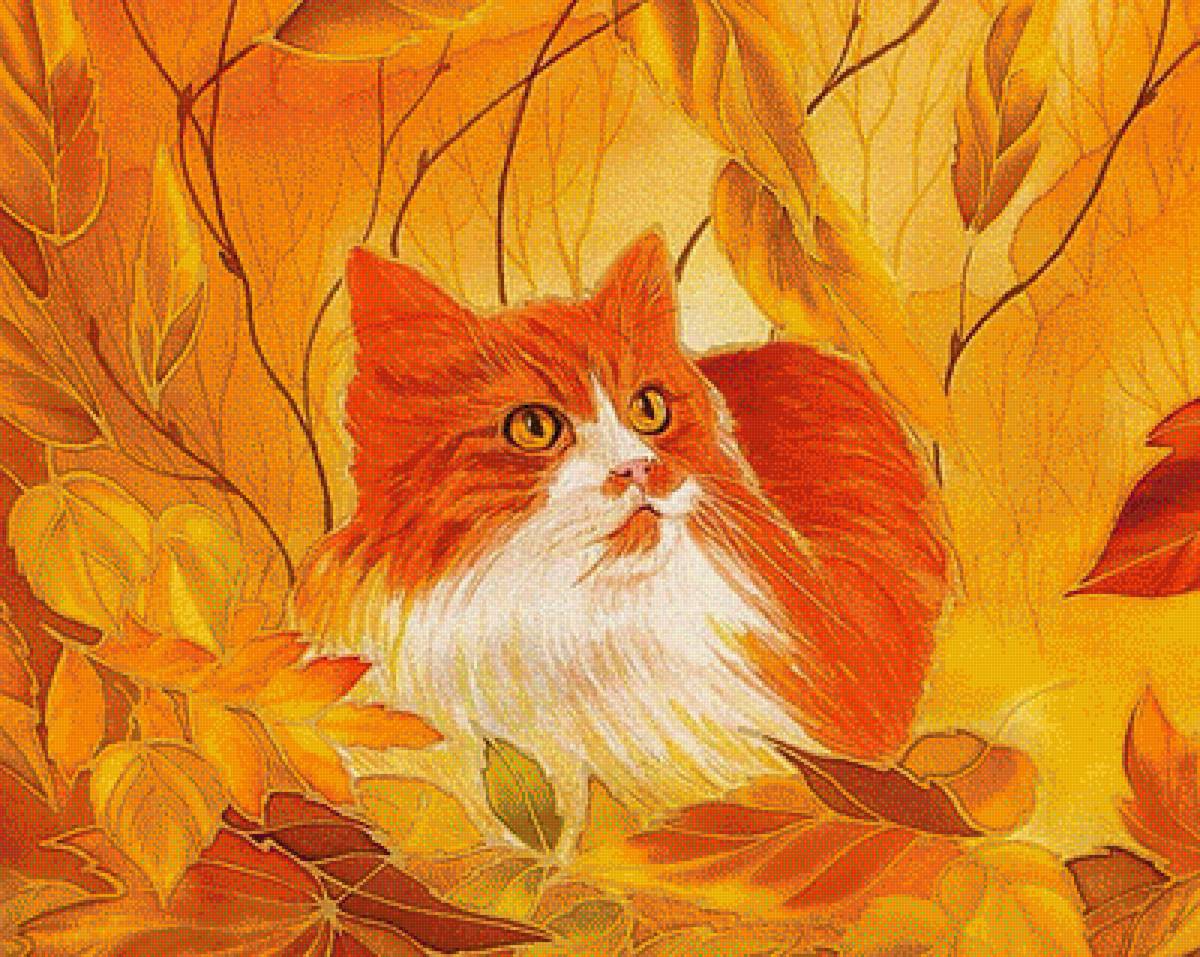 Открытки с рыжими котами. Осенние рисунки. Картины в оранжевых тонах. Рыжая кошка осень. Рыжие осенние коты в живописи.