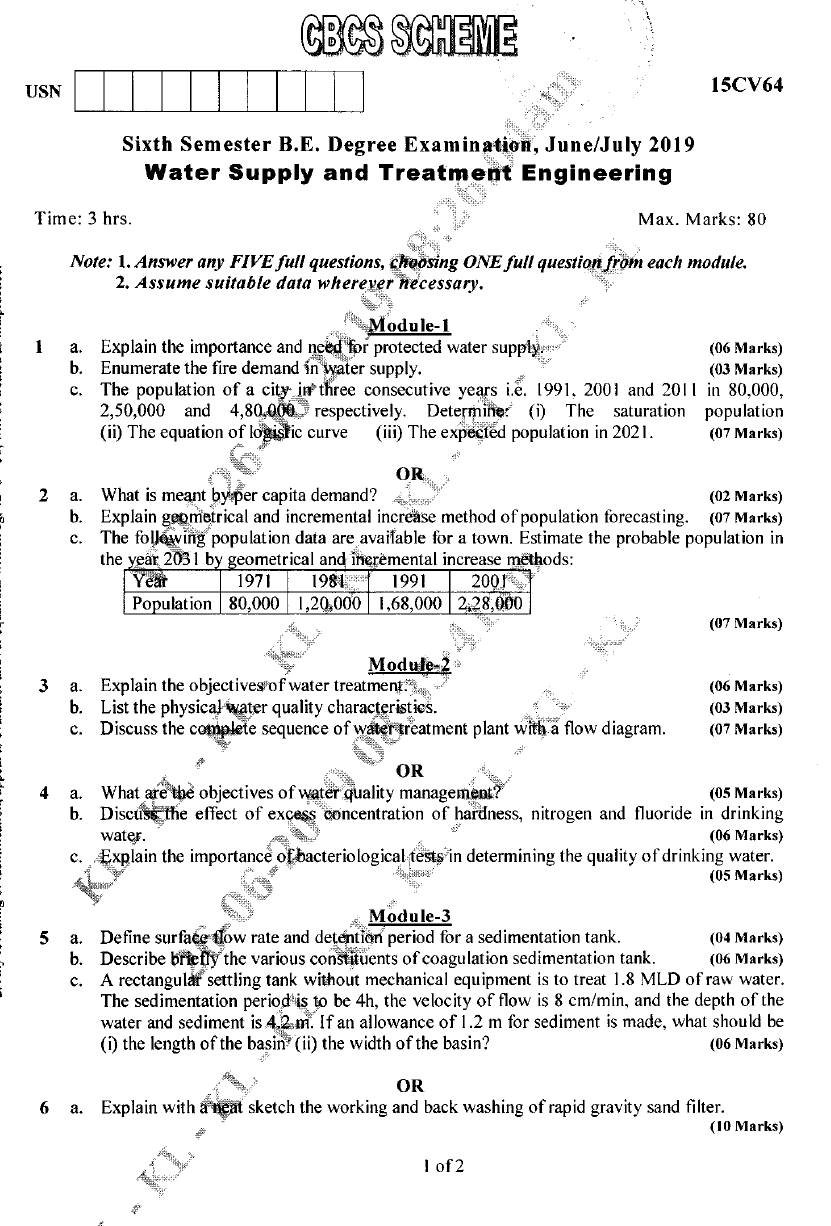 Visvesvaraya Technological University B.E. Civil Engineering (CBCS