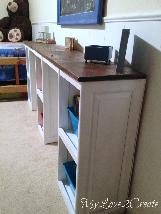 narrow profile of desk saves on space