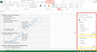 Watermark Bentuk Text/Tulisan di Excel