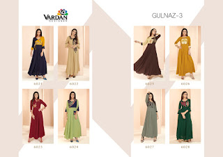 Vardan designer gulnaz vol 3 Party wear kurtis