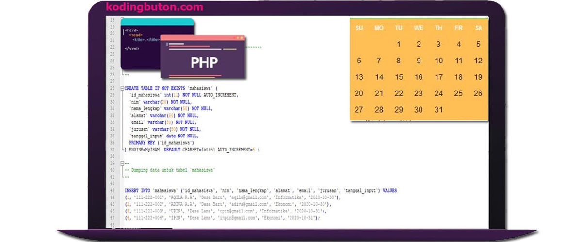 Kumpulan perintah sql tentang fungsi tanggal – kodingbuton.com Kumpulan Perintah SQL Tentang Fungsi Tanggal – kodingbuton.com