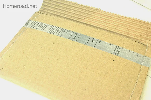 Brown cardboard packing envelope