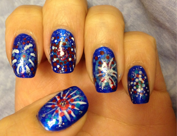 Celebrate the Fourth with Fireworks on your Nails!