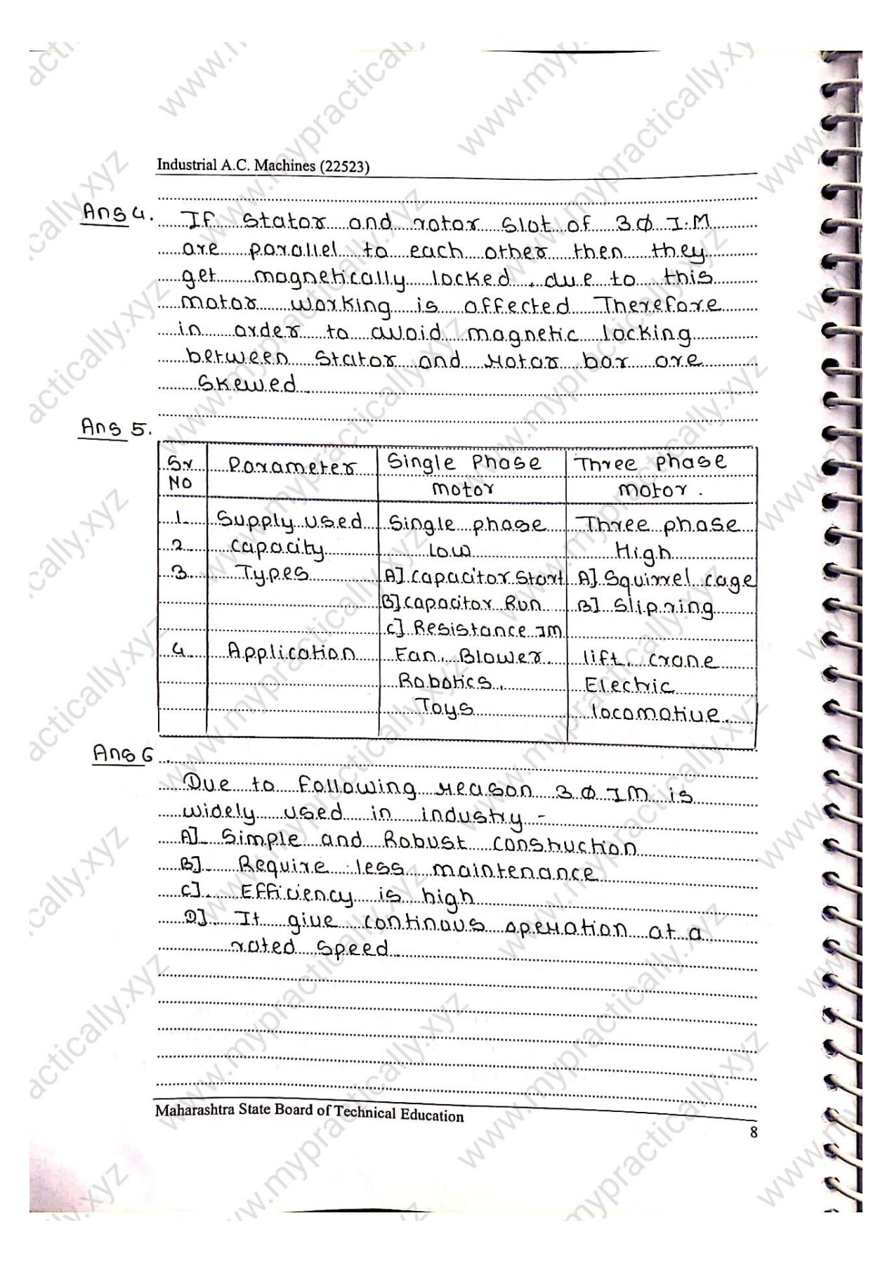 Industrial AC Machine IAM 22523 Lab Manual Answers Msbte I scheme