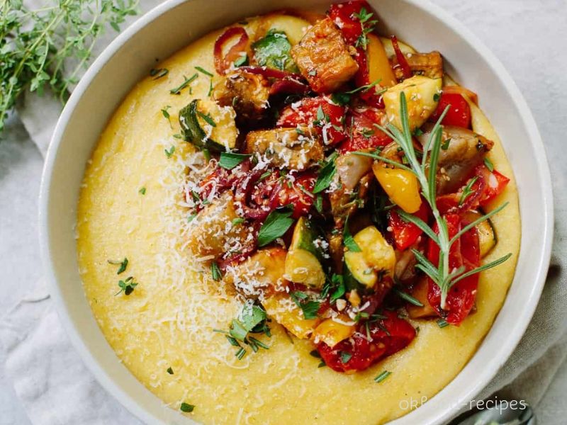 Parmesan Polenta With Roasted Vegetables Parmesan Polenta With Roasted Vegetables