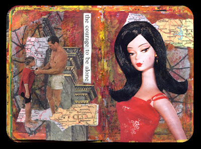 Book with collages about Barbie