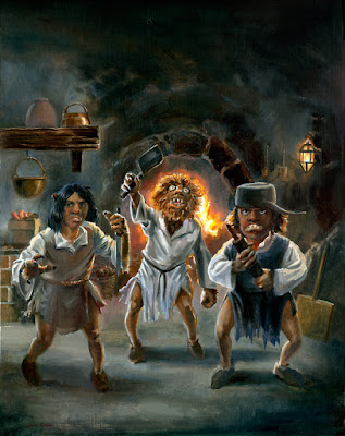 The Trouble with Trolls Oil Painting by Jeff Ward Trolls Fantasy Art by Jeff Ward