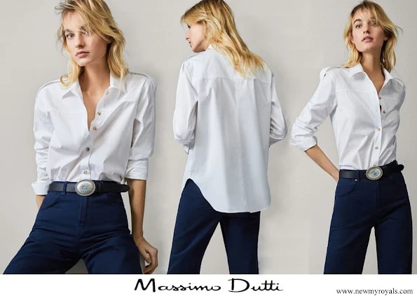Queen Letizia wore Massimo Dutti shirt