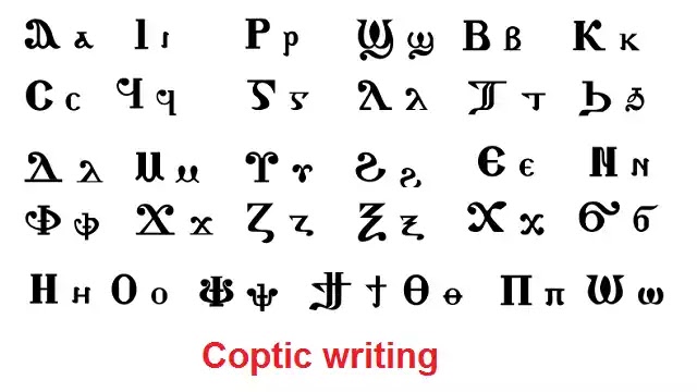 Coptic writing
