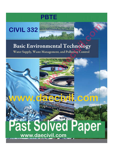 Download PBTE Environmental Technology Civil 332 Past solved paper 3rd Year.pdf,Book