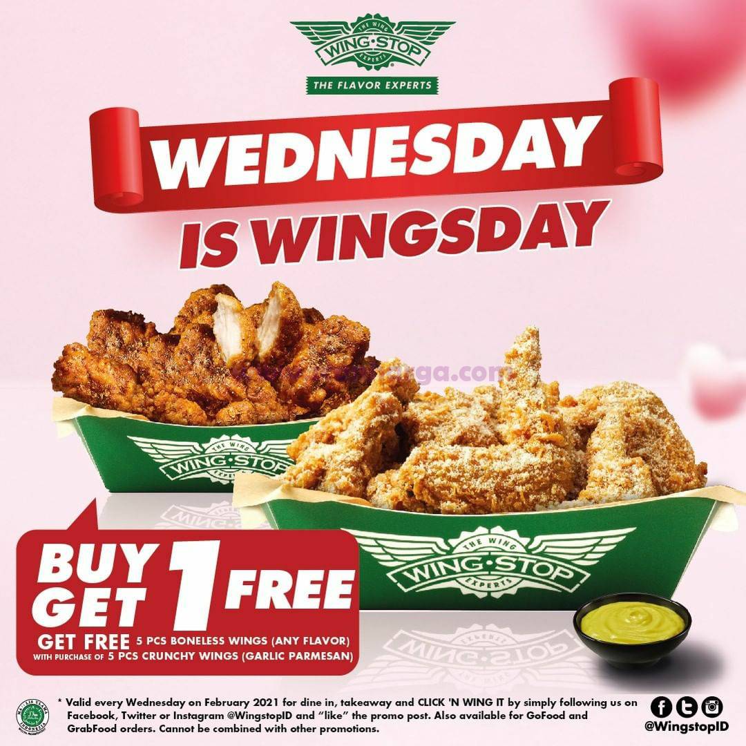Wingstop Wednesday Is Wingsday Promo Tiap Rabu BELI 1 GRATIS 1