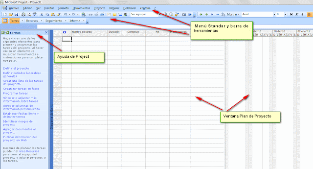 INGENIERÍA DE PROGRAMACIÓN : Pantalla principal de proyect 2013