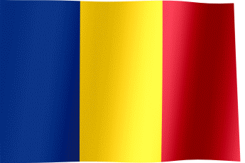 The waving flag of Romania (Animated GIF)